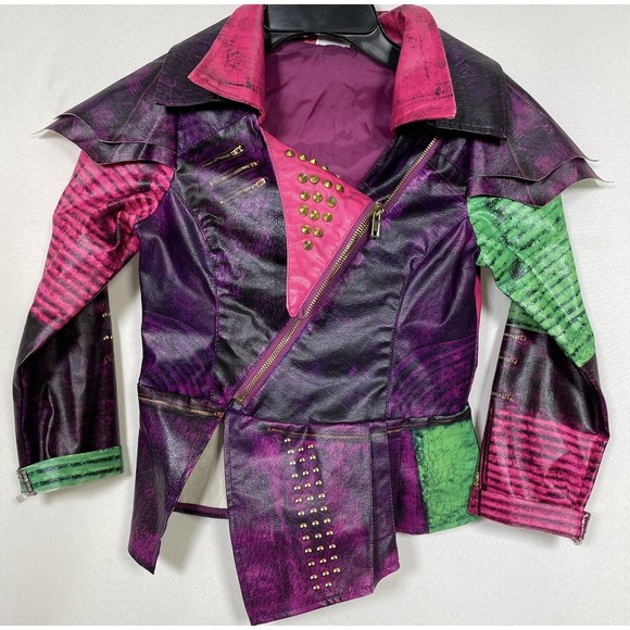 Descendants Mal Maleficent Disney Store Costume Jacket Pants Set Girls 7-8 - Picture 2 of 16